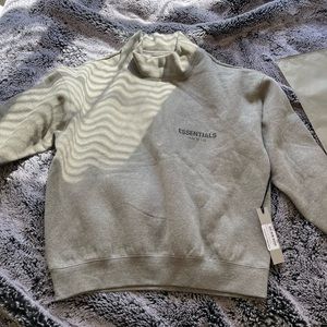 Essential Pullover Mockneck XS - Dark Heather Oat